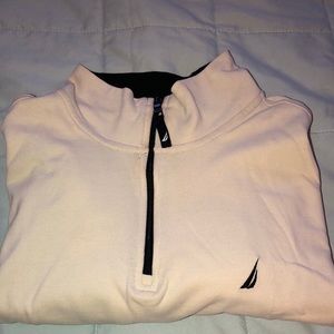 Nautica Men's Cream Quarter-Zip Sweater